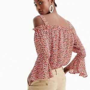 NWT!! JCrew off the shoulder silk top